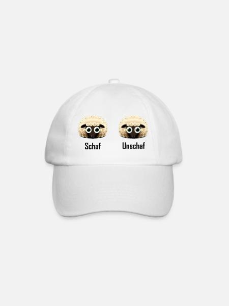 Schaf Unschaf - Baseballkappe - Weiß/Weiß