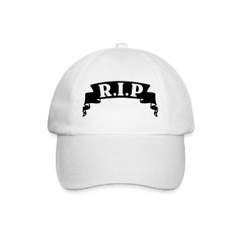 Menüband-RIP-Banner - Baseballkappe - Weiß/Weiß - Vorne