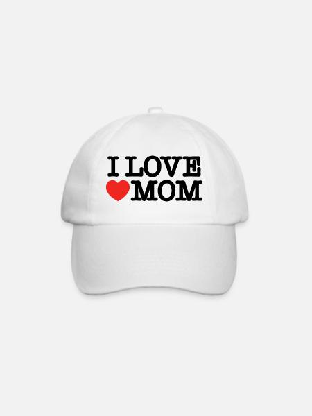 Ich liebe Mama - Baseballkappe - Weiß/Weiß
