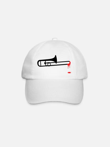 Posaune Posaunist Blasorchester Blasmusik - Baseballkappe - Weiß/Weiß