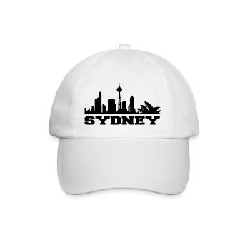 Sydney Design/ Stadt Design - Baseballkappe - Weiß/Weiß - Vorne