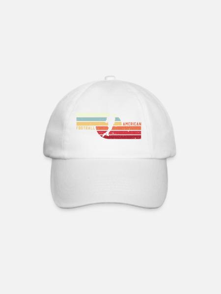 American Football Retro Vintage Sport Geschenk - Baseballkappe - Weiß/Weiß