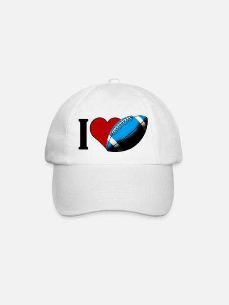 I ♥️ American Football | I Love American Football - Baseballkappe - Weiß/Weiß