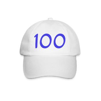 100. 100 JAHRE. 100-JÄHRIGES JUBILÄUM. 100. GEBURTSTAG - Baseballkappe - Weiß/Weiß - Vorne