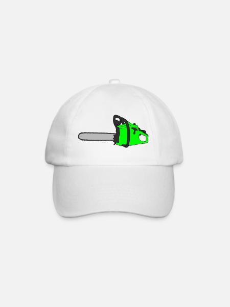 kettensäge - Baseballkappe - Weiß/Weiß