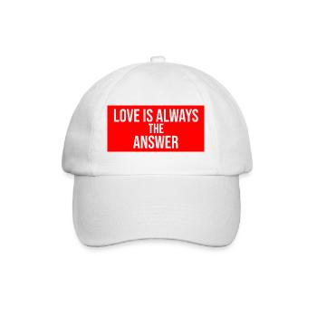 love is always the answer - Baseballkappe - Weiß/Weiß - Vorne