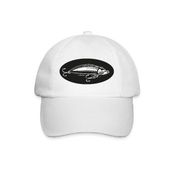 Angelköder Wobbler Hardbait Lure Emblem - Baseballkappe - Weiß/Weiß - Vorne