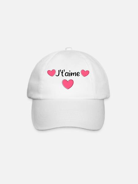 Valentinstag Pink Heart, Valentinstag - Baseballkappe - Weiß/Weiß