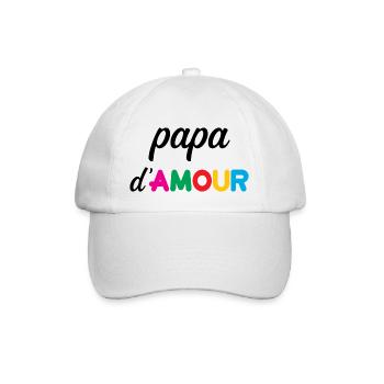 Love Daddy - Vatertag - Baseballkappe - Weiß/Weiß - Vorne