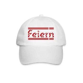 Feiern - Baseballkappe - Weiß/Weiß - Vorne
