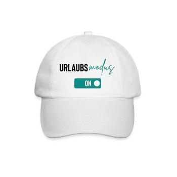 urlaubsmodus - Baseballkappe - Weiß/Weiß - Vorne