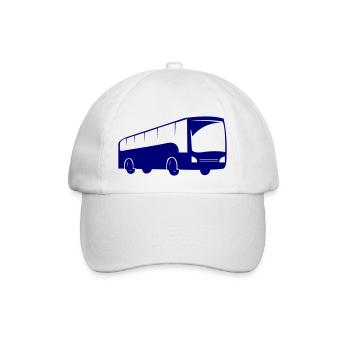bus busfahren - Baseballkappe - Weiß/Weiß - Vorne