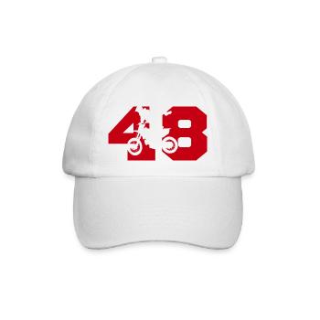 Moto 48 Biker - Baseballkappe - Weiß/Weiß - Vorne