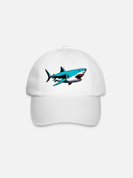Hai - Baseballkappe - Weiß/Weiß