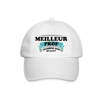 Bester Lehrer - Baseballkappe - Weiß/Weiß - Vorne