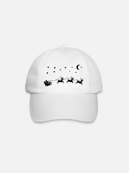 weihnachtsmann weihnachten schlitten - Baseballkappe - Weiß/Weiß