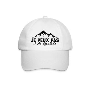 auf einen Felsen klettern Ich kann nicht Ich bin geklettert - Baseballkappe - Weiß/Weiß - Vorne