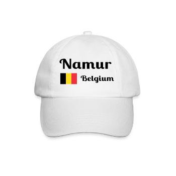 Namur Belgien - Stilvolle Drucke - Baseballkappe - Weiß/Weiß - Vorne