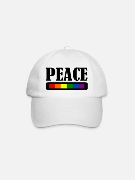 Peace Peacezeichen - Baseballkappe - Weiß/Weiß