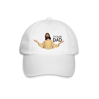 Ich erzähle es Papa - Baseballkappe - Weiß/Weiß - Vorne