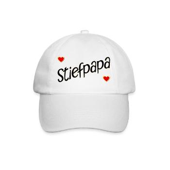 VATERTAG HERZ STIEFPAPA - Baseballkappe - Weiß/Weiß - Vorne