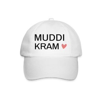 MUDDi KRAM! Personalisierbar - Baseballkappe - Weiß/Weiß - Vorne
