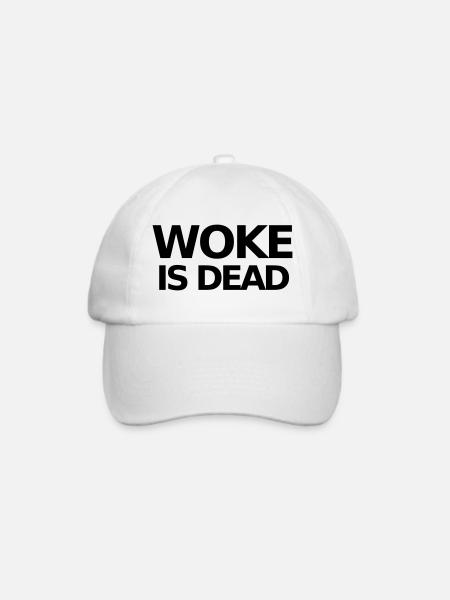 WOKE IS DEAD Statement - Baseballkappe - Weiß/Weiß