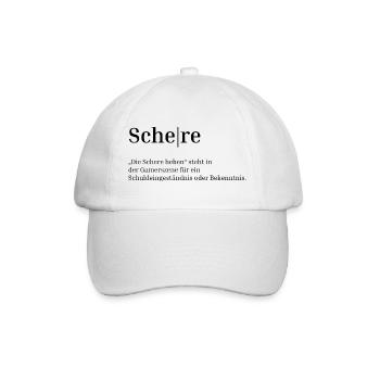 Schere - Baseballkappe - Weiß/Weiß - Vorne