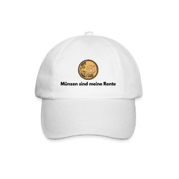 Muenzen sind meine Rente - Baseballkappe - Weiß/Weiß - Vorne