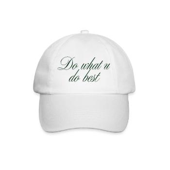 Inspirierendes Zitat-Typografie-Design - Baseballkappe - Weiß/Weiß - Vorne