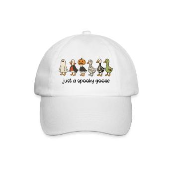 Kreative Halloween-Illustration mit rätselhaften Enten - Baseballkappe - Weiß/Weiß - Vorne