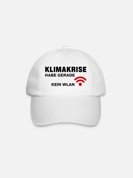 Klimakrise - habe gerade kein WLAN - Baseballkappe - Weiß/Weiß