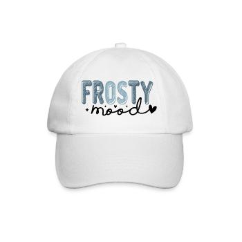 Frostiger Text im eisigen Stil - Baseballkappe - Weiß/Weiß - Vorne