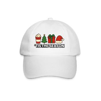 Es ist die Saison der festlichen Weihnachtscrew - Baseballkappe - Weiß/Weiß - Vorne