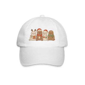 Robben und Walrosse Kinder Jungen Mädchen Weihnach - Baseballkappe - Weiß/Weiß - Vorne