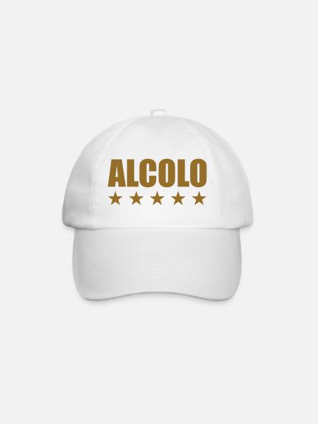 Alkohol – Alkohol - Baseballkappe - Weiß/Weiß