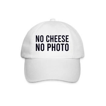 No cheese no photo - Baseballkappe - Weiß/Weiß - Vorne