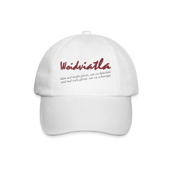 Woidviatla Script Logo - Baseballkappe - Weiß/Weiß - Vorne