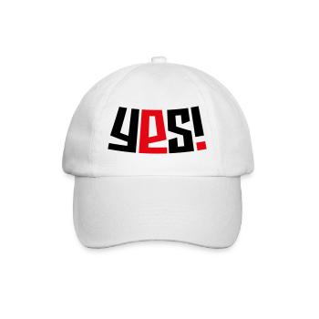 Ja! - Baseballkappe - Weiß/Weiß - Vorne