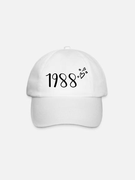 1988 - Baseballkappe - Weiß/Weiß