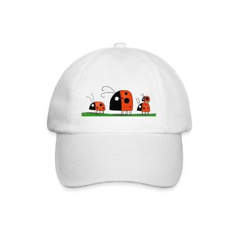 lustige Marienkäfer - Baseballkappe - Weiß/Weiß - Vorne