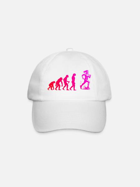 Charakterstarkes Running Design - Baseballkappe - Weiß/Weiß