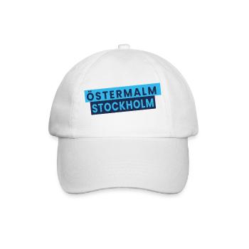 Östermalm Stockholm gestapelt - Baseballkappe - Weiß/Weiß - Vorne