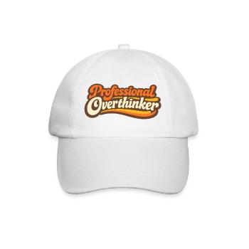 PROFESSIONAL OVERTHINKER Retro - Baseballkappe - Weiß/Weiß - Vorne