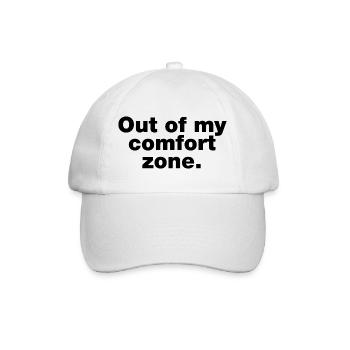 Außerhalb meiner Komfortzone - Baseballkappe - Weiß/Weiß - Vorne