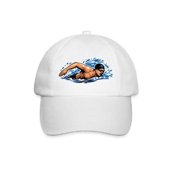 Freistil Schwimmer Dynamisches Wasser - Baseballkappe - Weiß/Weiß - Vorne