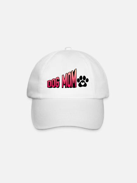 Dog Mom - Baseballkappe - Weiß/Weiß