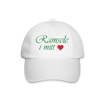 Ramsele in meinem Herzen - Baseballkappe - Weiß/Weiß - Vorne