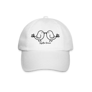 together forever Bird - Baseballkappe - Weiß/Weiß - Vorne