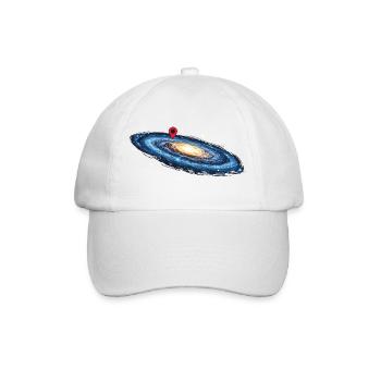 Milchstraßen-Ortsstift Weltraumgalaxie - Baseballkappe - Weiß/Weiß - Vorne